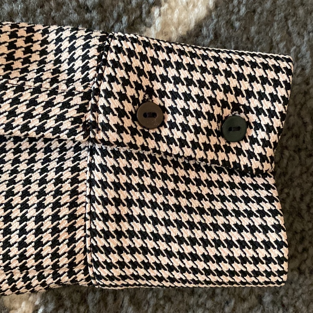 Zara Cropped Button Front Houndstooth Bolero Styl… - image 5